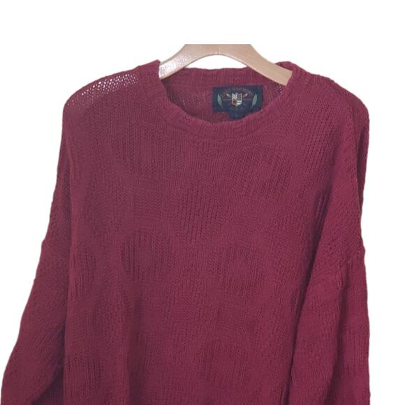 Men's Red Lake Harmony Knit Crew Neck Sweater Medium - Picture 2 of 6